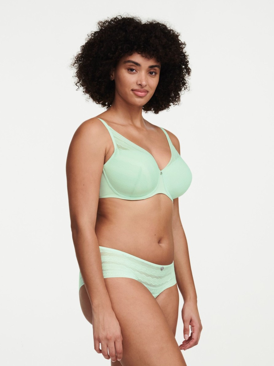 Lingerie & Intimates Sheer-essentials Plunge | Femilet Kristen Memory Foam T-Shirt Bra - Green Lily