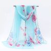 Accessories Sheer-essentials Gloves & Scarfs | Chiffon Floral Fashion Scarf