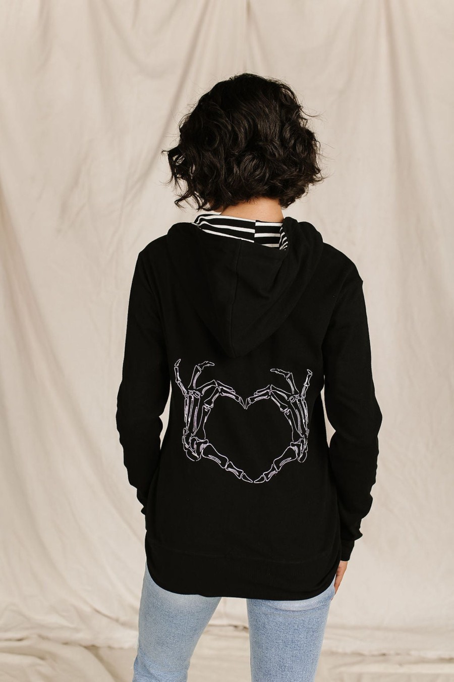 Clothing Sheer-essentials Hoodies | Nobody To Love Full Zip Sweatshirt