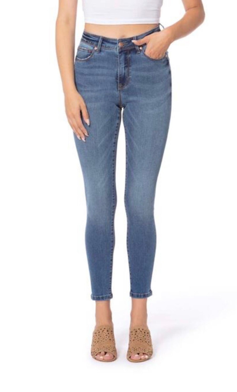 Clothing Sheer-essentials Plus Size | Alexa High-Rise Skinny Jeans - Royal Blue