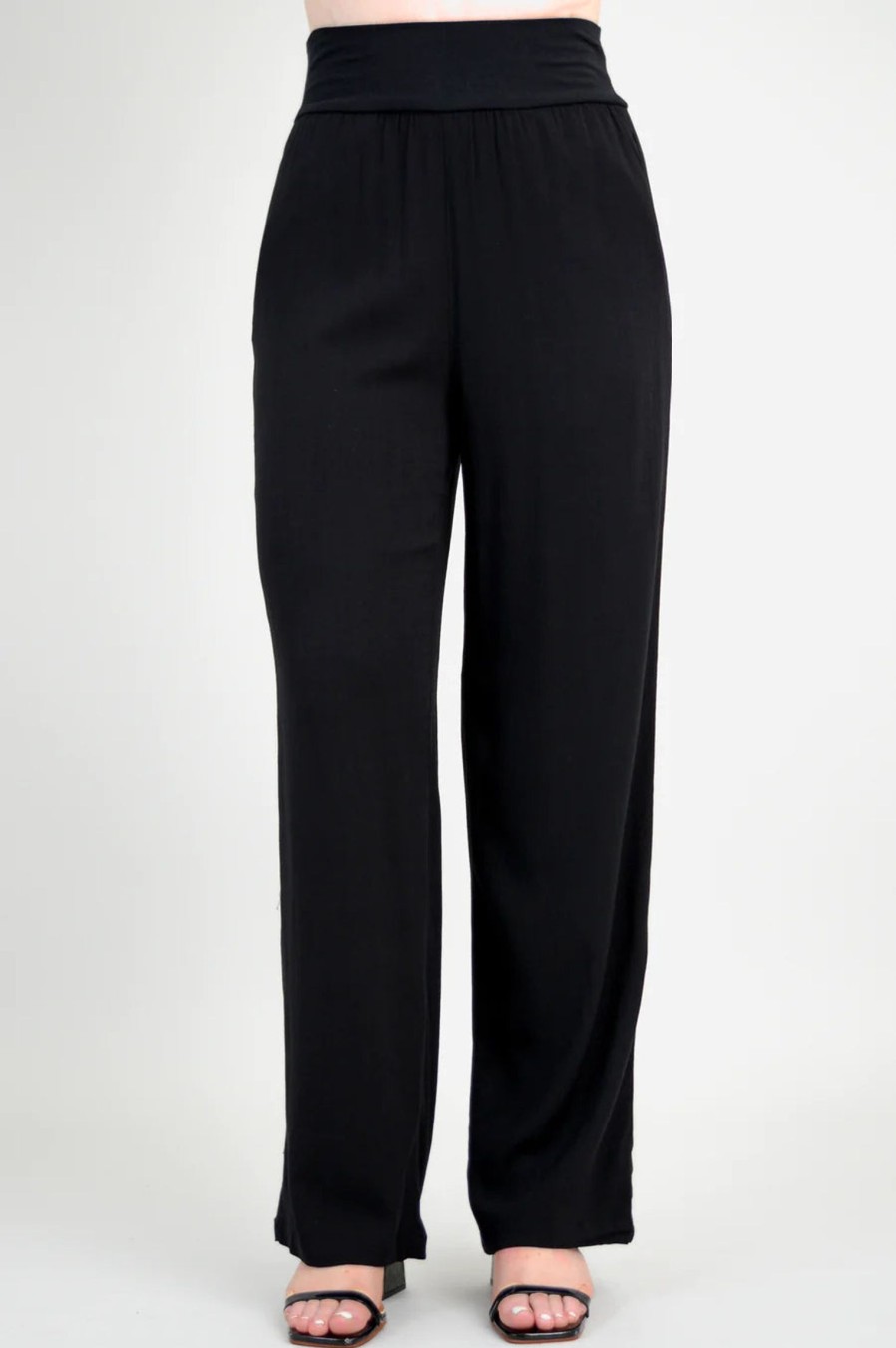 Clothing Sheer-essentials Pants | Landon Linen & Bamboo Pant - Black