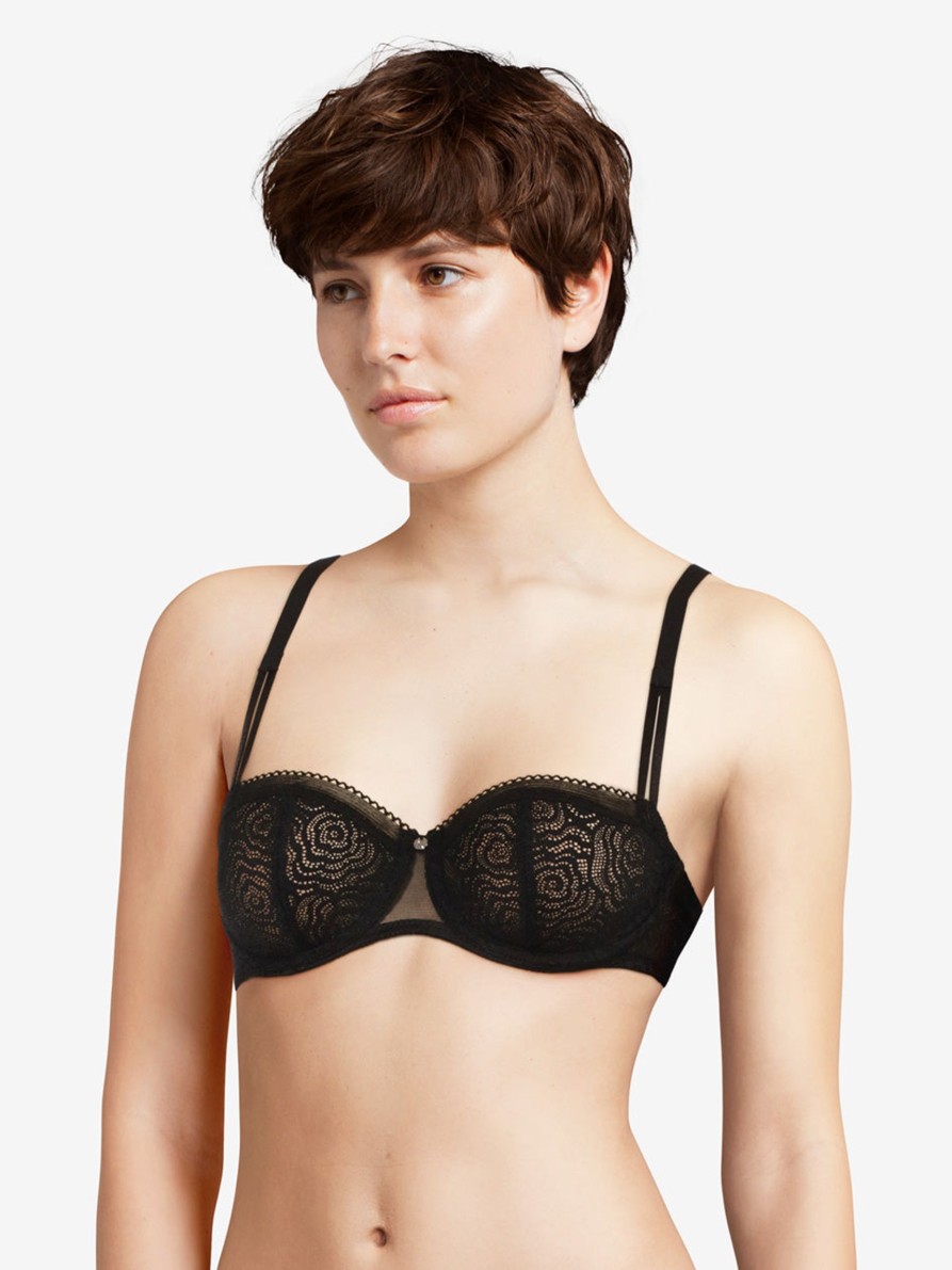 Lingerie & Intimates Sheer-essentials Balconettes | C Jolie Demi Bra - Black