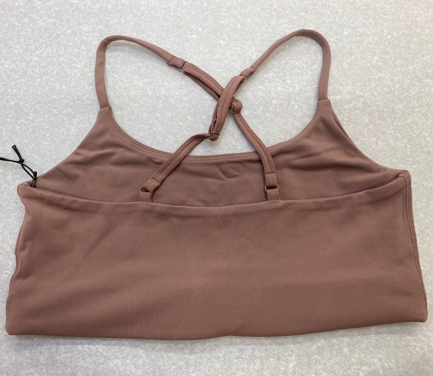 Lingerie & Intimates Sheer-essentials Sports Bra | Girlfriend Collective Juliet Strappy Float Bra - Fog - Size Large