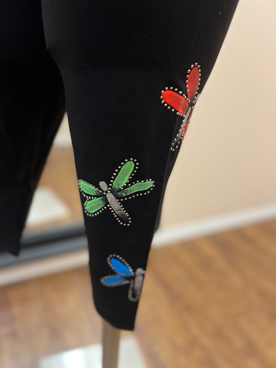 Clothing Sheer-essentials Leggings | Dragonfly Capri Leggings