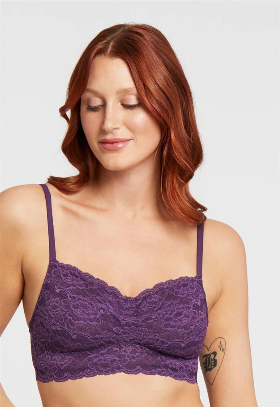 Lingerie & Intimates Sheer-essentials Bralettes | Montelle Cup Sized Lace Bralette - Pinot