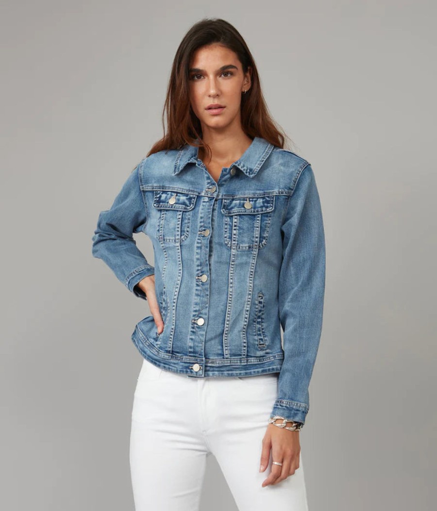 Clothing Sheer-essentials Jackets | Gabriella Classic Denim Jacket