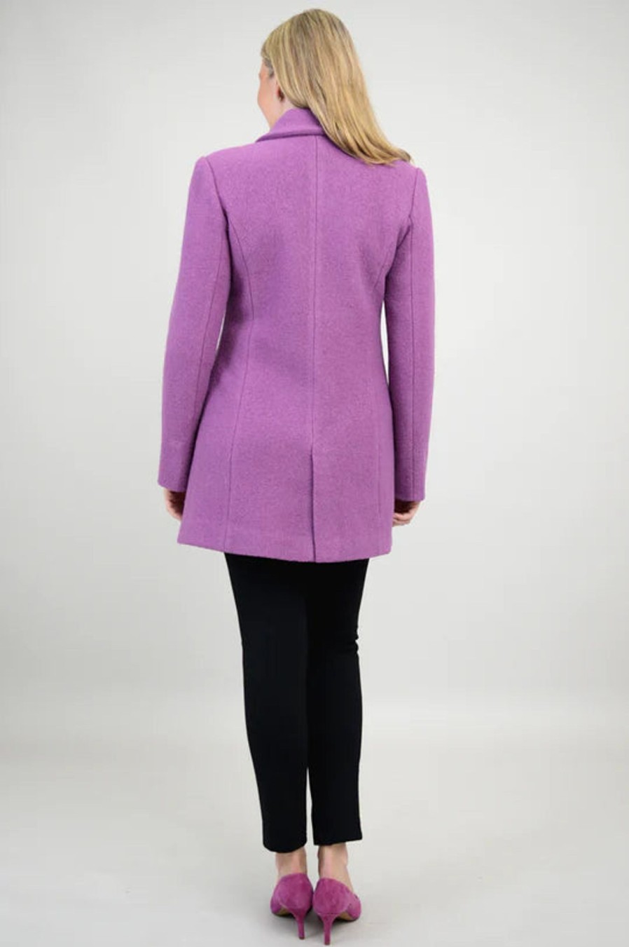 Clothing Sheer-essentials Coats | Lyon Lavender Wool Coat