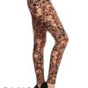 Clothing Sheer-essentials Leggings | Plus Size Leggings - Rust Skulls