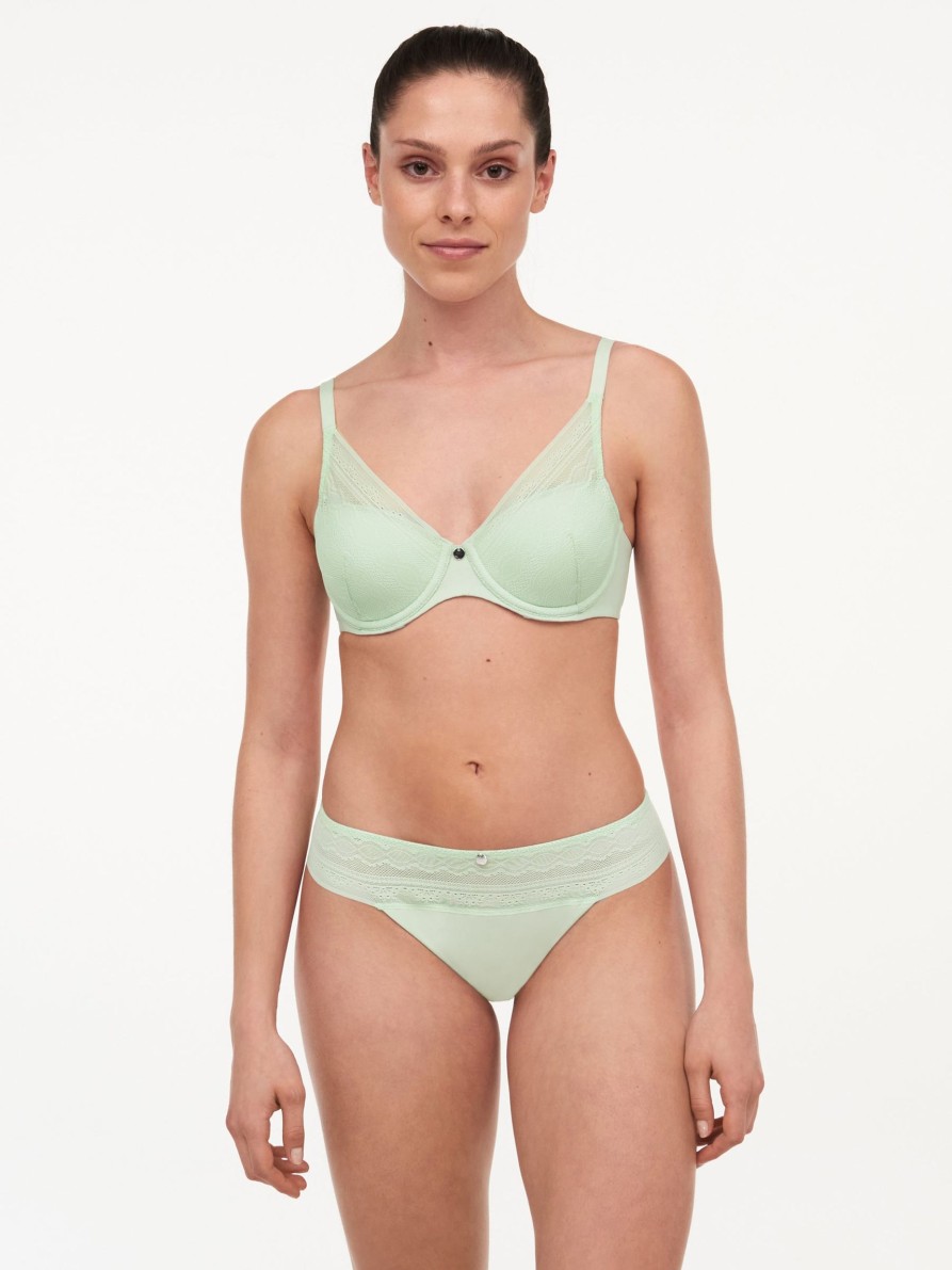 Lingerie & Intimates Sheer-essentials Underwire | Femilet Kristen Memory Foam T-Shirt Bra - Green Lily