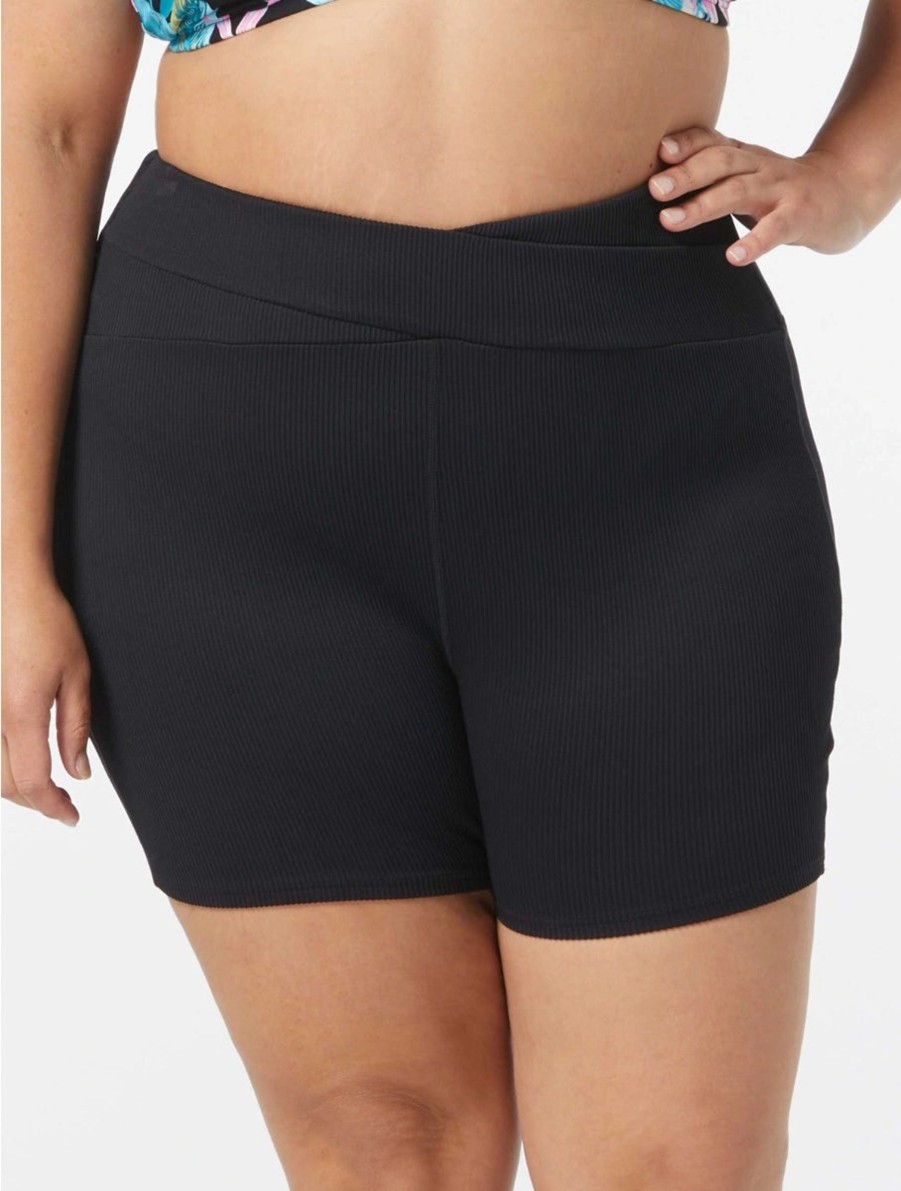 Clothing Sheer-essentials Shorts | Karma Ribbed Plus Size Swim Short