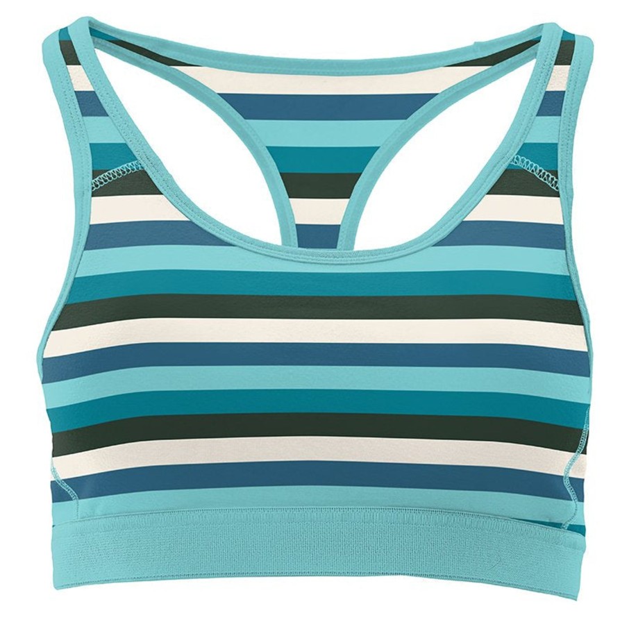 Lingerie & Intimates Sheer-essentials Sports Bra | Striped Luxe Sports Bra