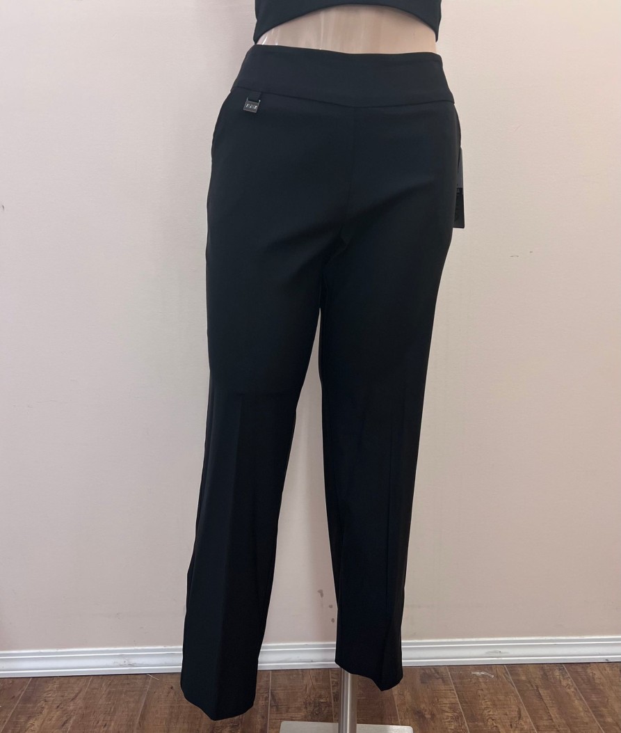 Clothing Sheer-essentials Pants | Lasania Basic Black Ankle Pants