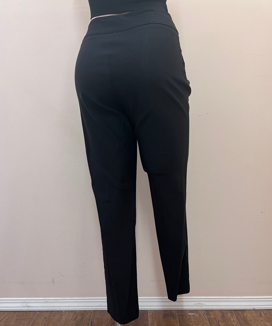 Clothing Sheer-essentials Pants | Lasania Basic Black Ankle Pants