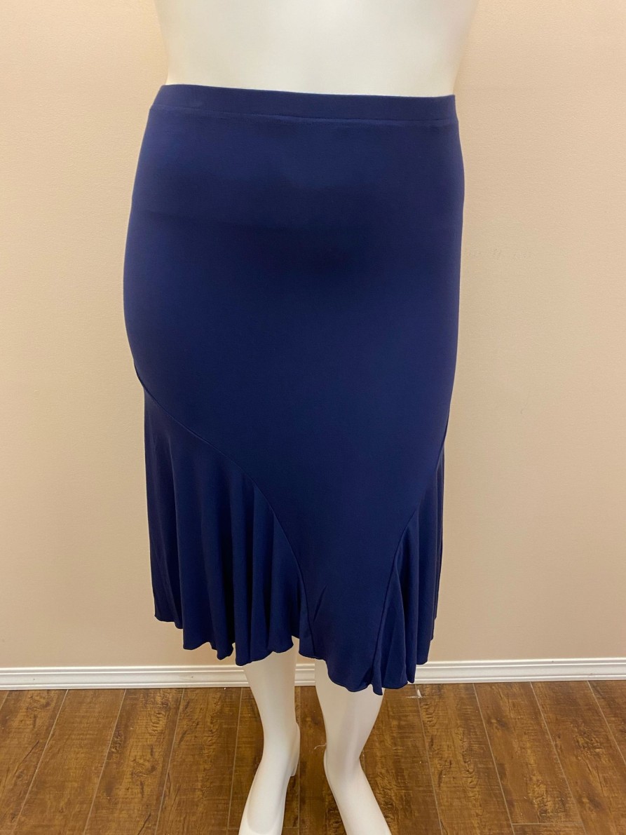 Clothing Sheer-essentials Skirts | Bamboo Fiber Skirt - Navy - Size Large