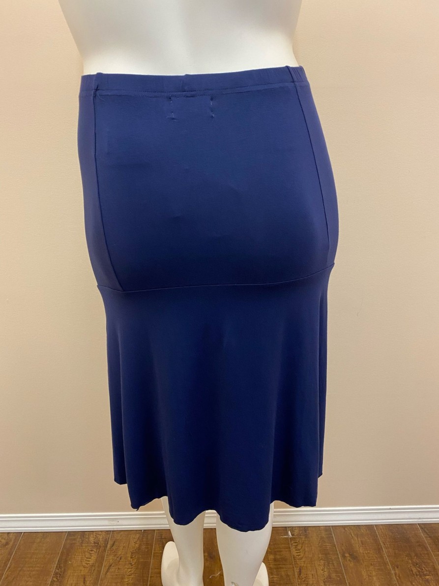 Clothing Sheer-essentials Skirts | Bamboo Fiber Skirt - Navy - Size Large