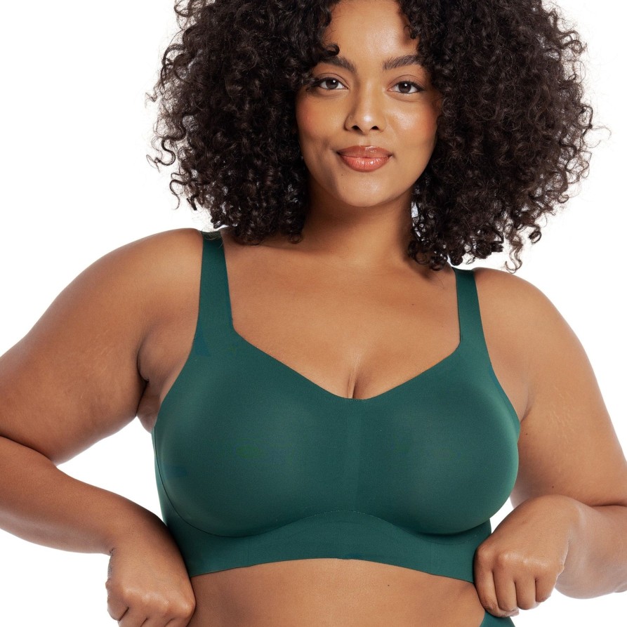 Lingerie & Intimates Sheer-essentials Plus Size | Evelyn & Bobbie Beyond Bra - Monstera Green