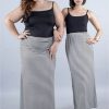 Clothing Sheer-essentials Skirts | Pinstripe Maxi Skirt