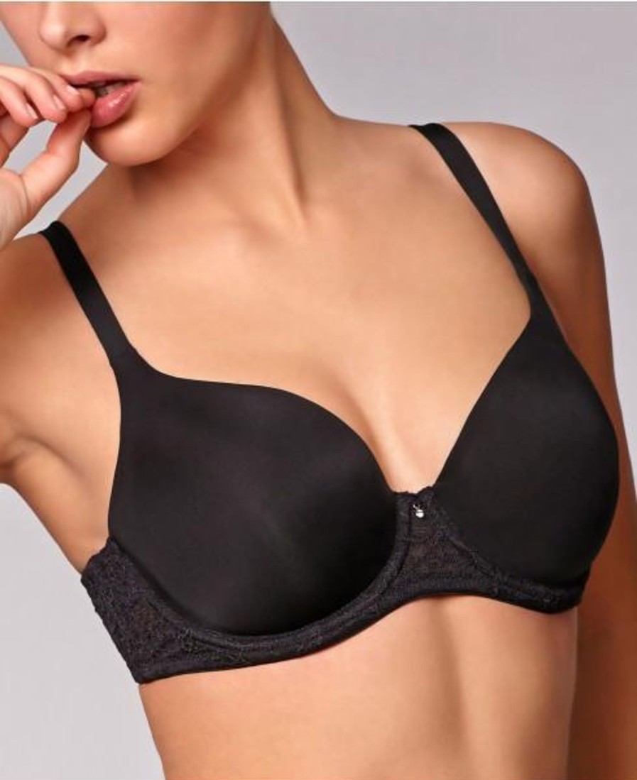 Lingerie & Intimates Sheer-essentials T-Shirt Bras | Pure Plus Full Coverage- Black - Size G 42