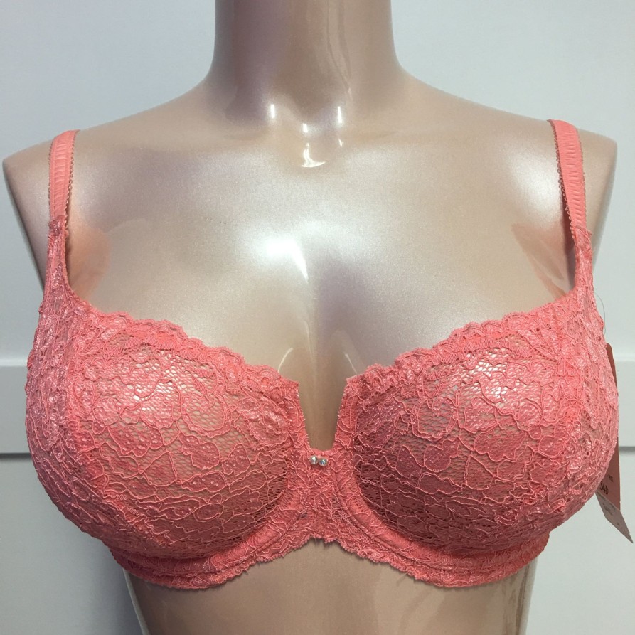 Lingerie & Intimates Sheer-essentials Underwire | Grenier Coral Underwire Bra - D 34