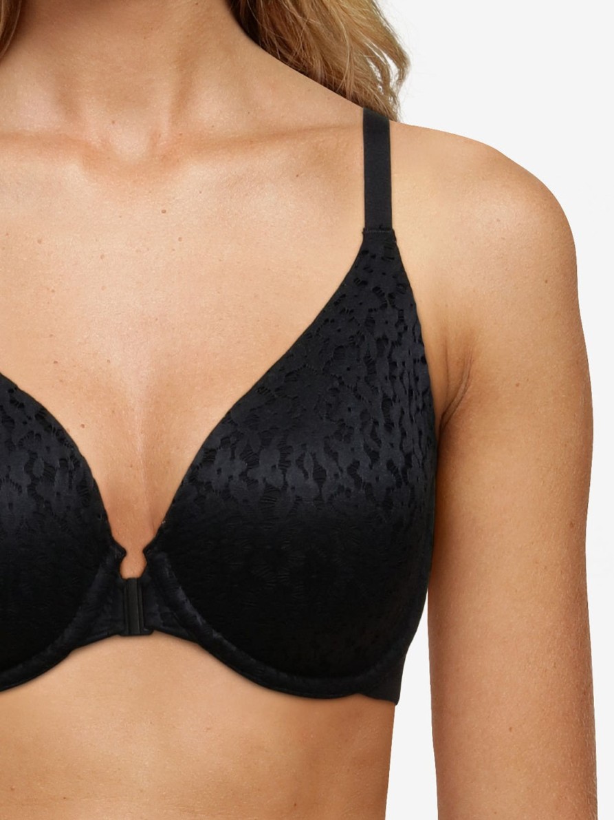 Lingerie & Intimates Sheer-essentials Front Closure | Norah Comfort Front Closure Bra - Black