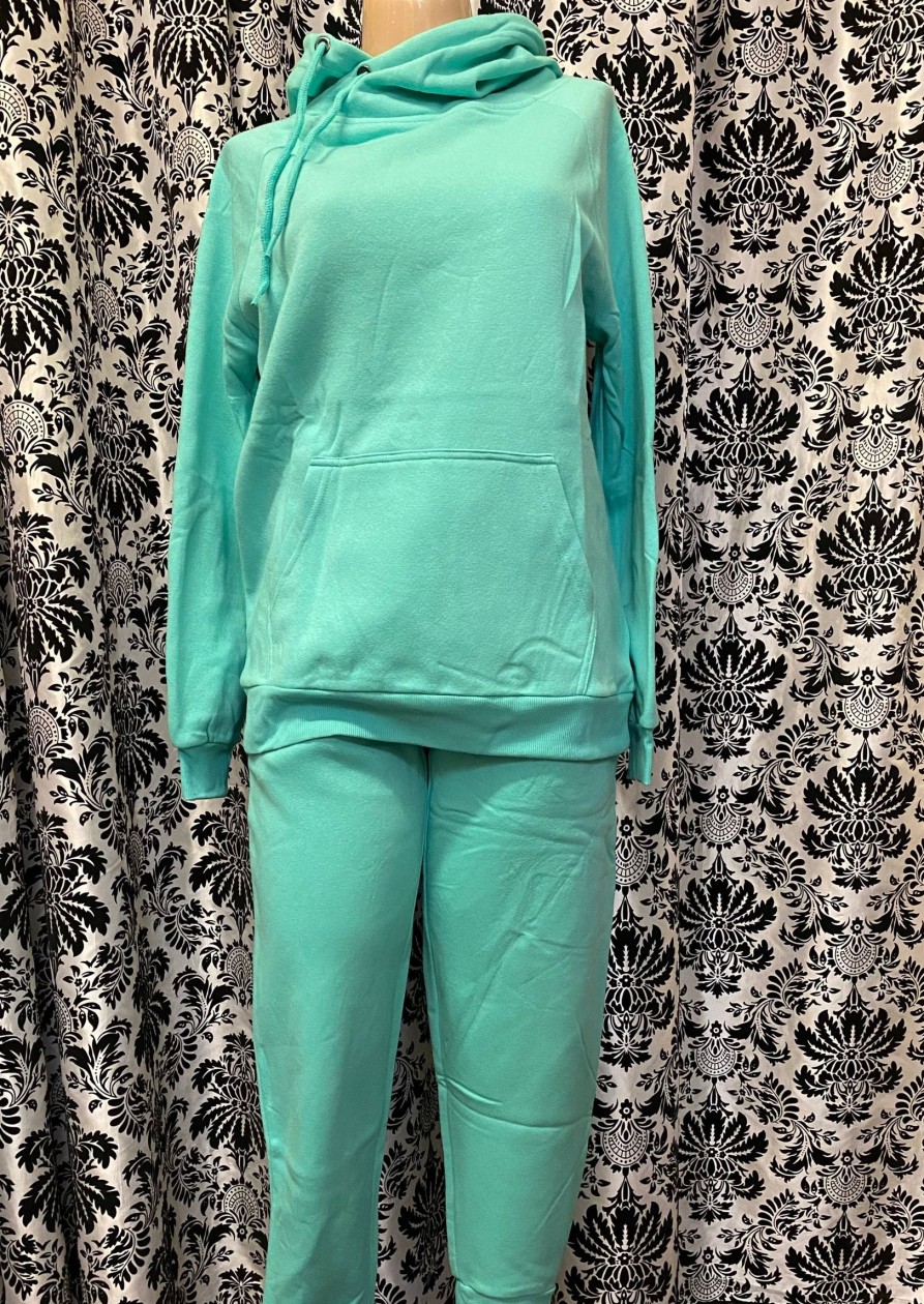 Clothing Sheer-essentials Pants | Side Tie Hoodie And Pant Set