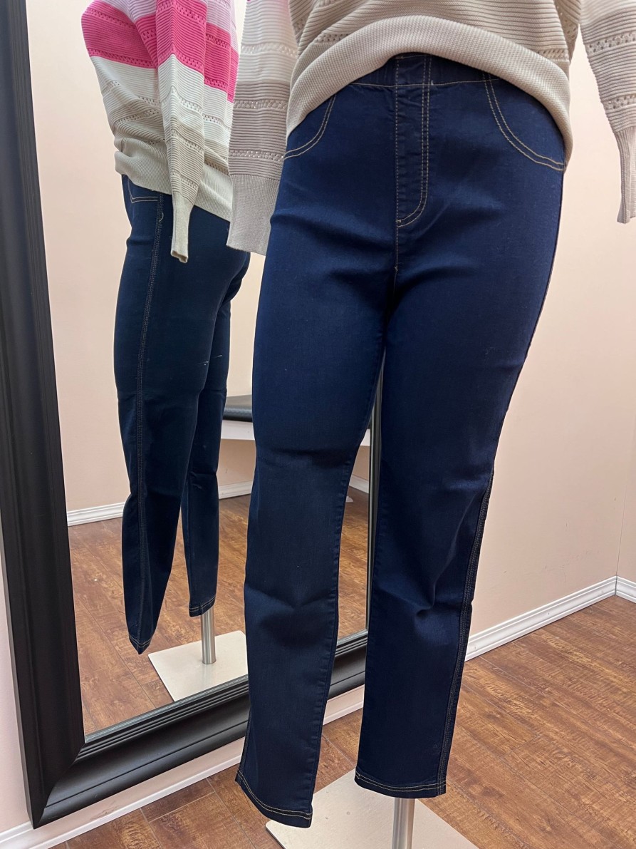 Clothing Sheer-essentials Pants | Straight Leg Denim Jegging