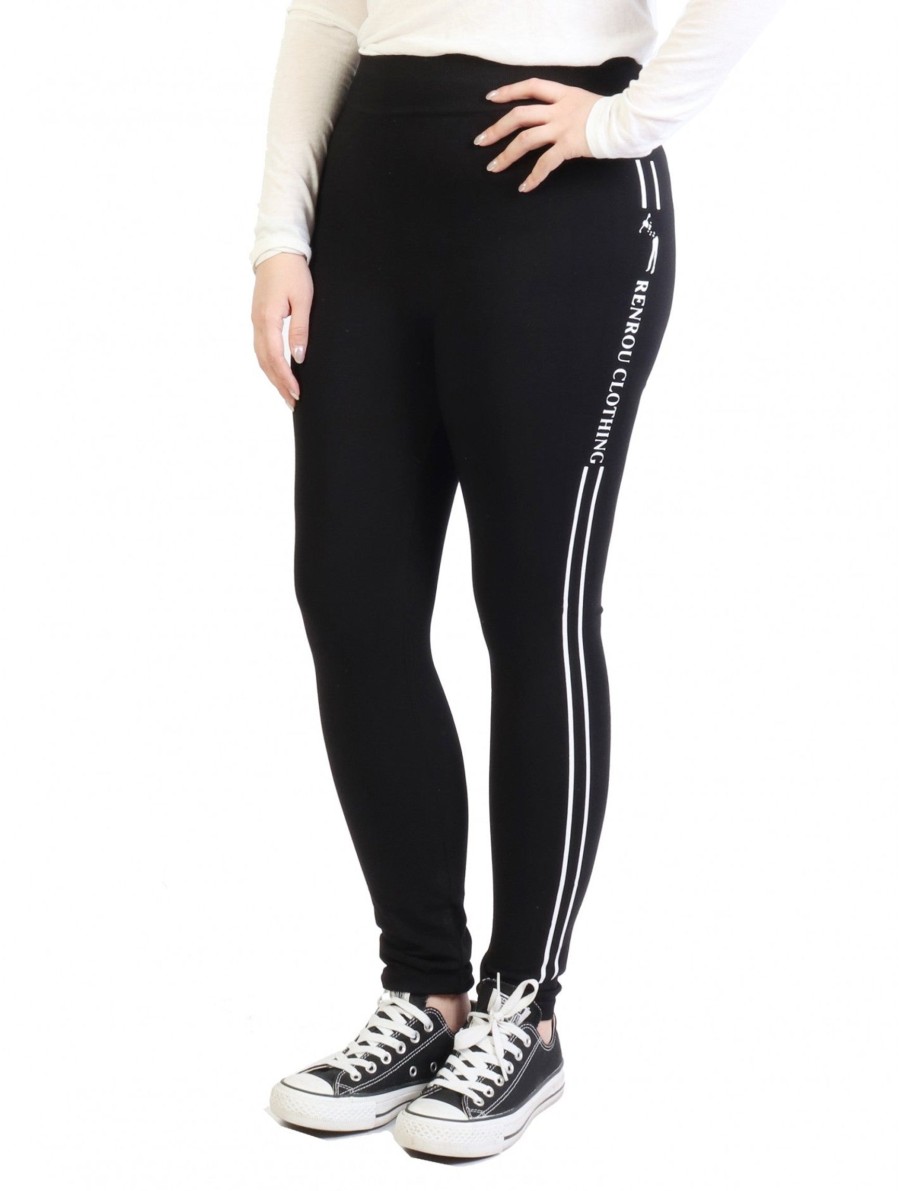 Clothing Sheer-essentials Plus Size | Double Striped Yoga/Running Pants