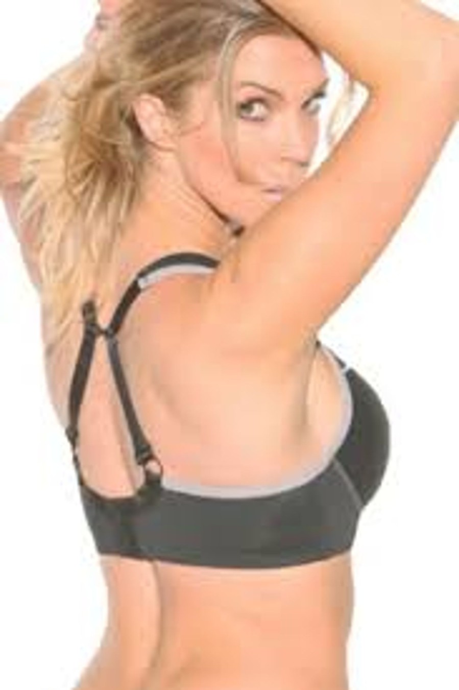 Lingerie & Intimates Sheer-essentials Racer Back | Pauline Sports Bra - Black/Silver