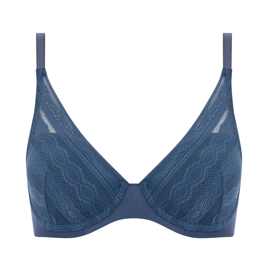 Lingerie & Intimates Sheer-essentials Plunge | Femilet Kristen Memory Foam T-Shirt Bra - Ceramic