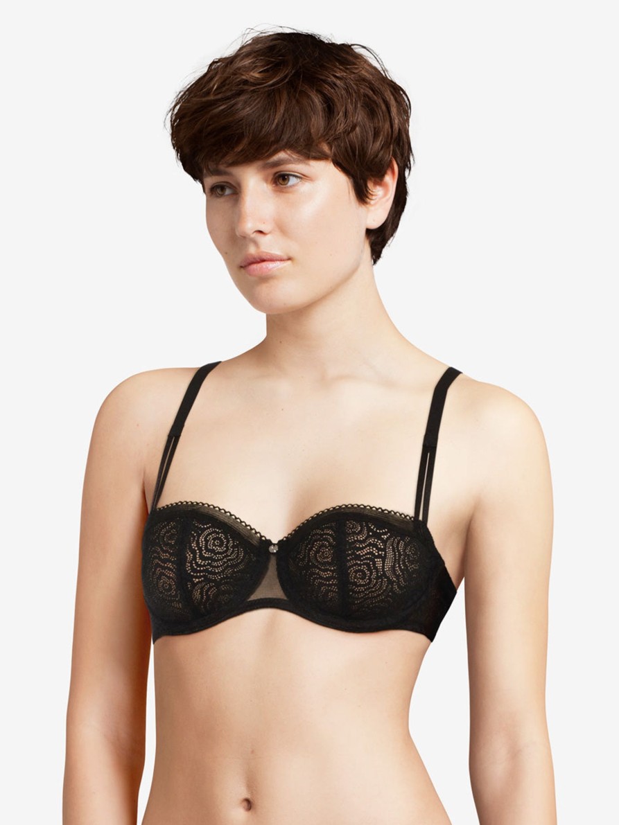 Lingerie & Intimates Sheer-essentials Underwire | C Jolie Demi Bra - Black