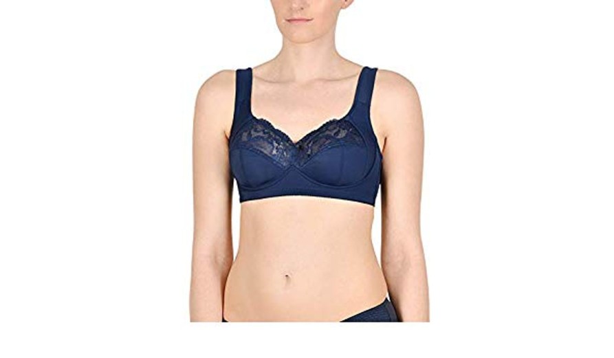 Lingerie & Intimates Sheer-essentials Plus Size | Comfort Strap Wire Free Bra - Navy