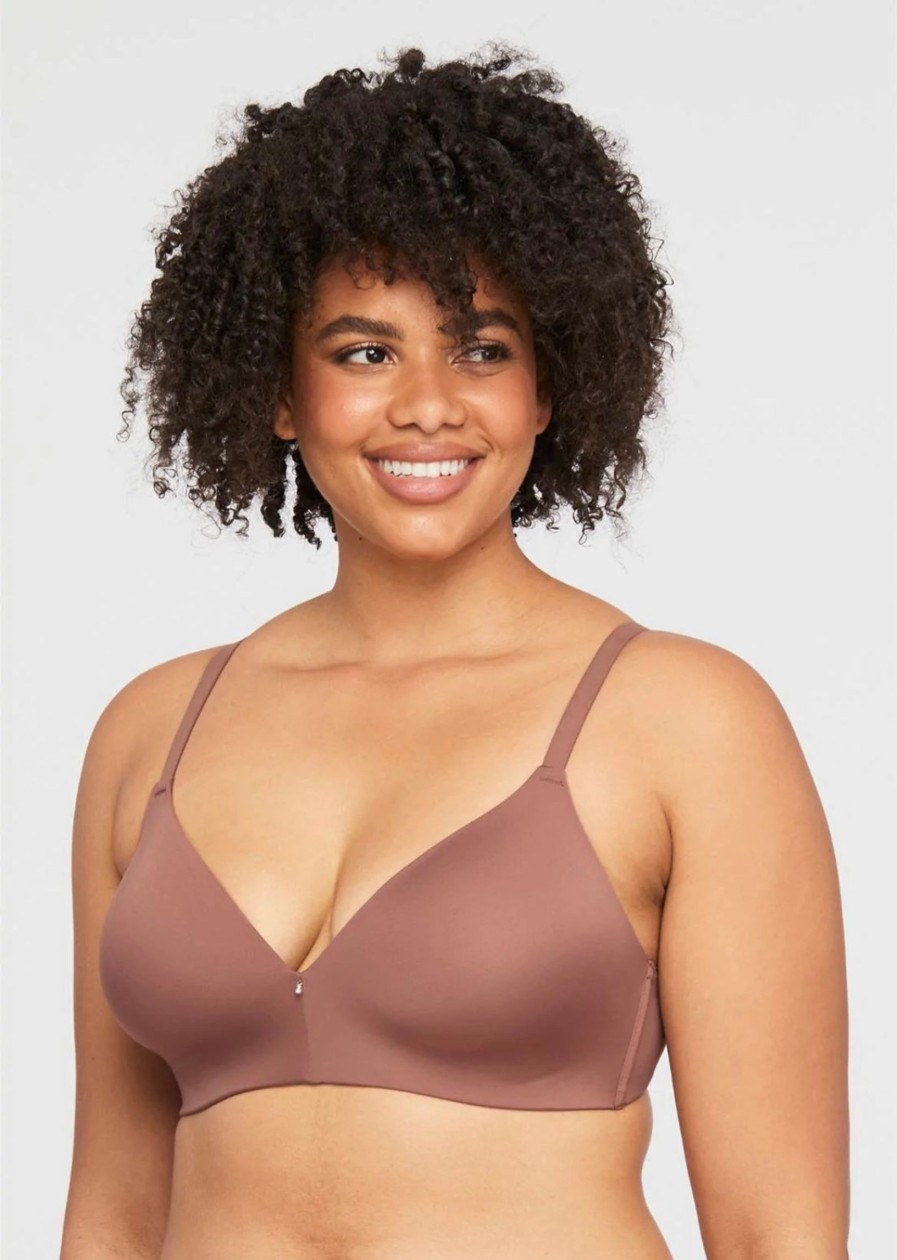 Lingerie & Intimates Sheer-essentials T-Shirt Bras | Montelle Wire Free Bra - Pecan