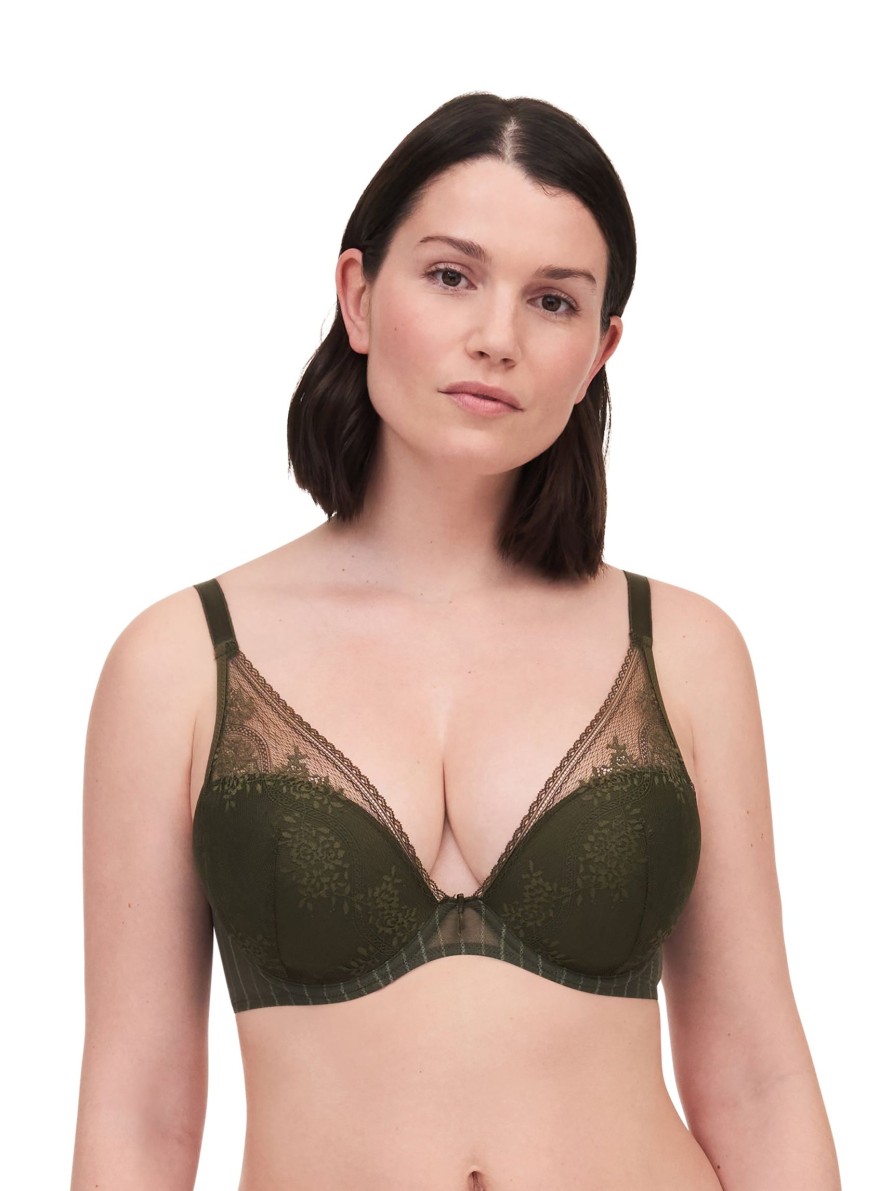 Lingerie & Intimates Sheer-essentials Plunge | Maddie Plunge T-Shirt Bra - Khaki