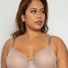 Lingerie & Intimates Sheer-essentials Plus Size | Sheer Mesh Full Coverage Unlined Underwire Bra - Bark