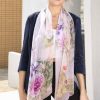 Accessories Sheer-essentials Gloves & Scarfs | Floral Silk Like Scarf