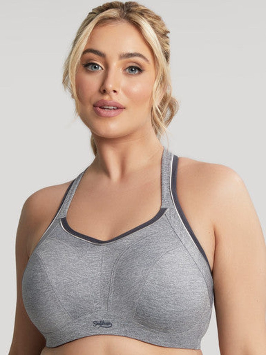 Lingerie & Intimates Sheer-essentials Sports Bra | Non-Padded Active Sports Bra - Charcoal Marl