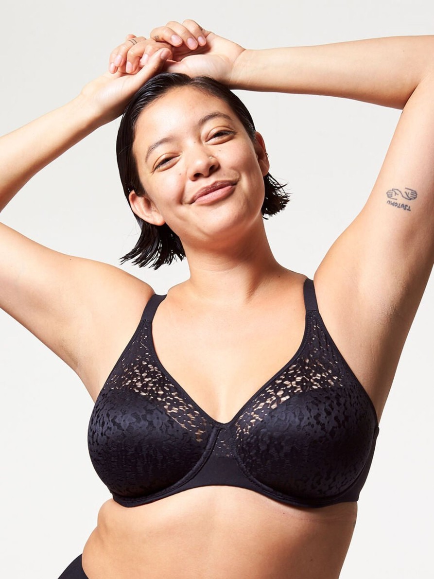 Lingerie & Intimates Sheer-essentials Underwire | Chantelle Norah Molded Underwire Bra- - Black