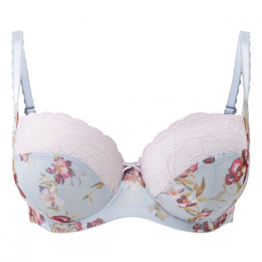 Lingerie & Intimates Sheer-essentials Balconettes | Panache Jasmine Balconette Underwire Bra - Blue Floral