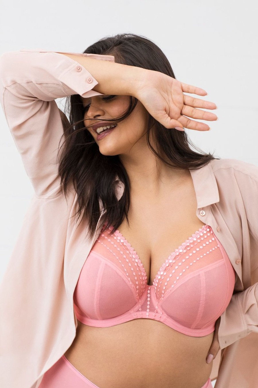 Lingerie & Intimates Sheer-essentials Plus Size | Elomi Matilda Plunge - Rose