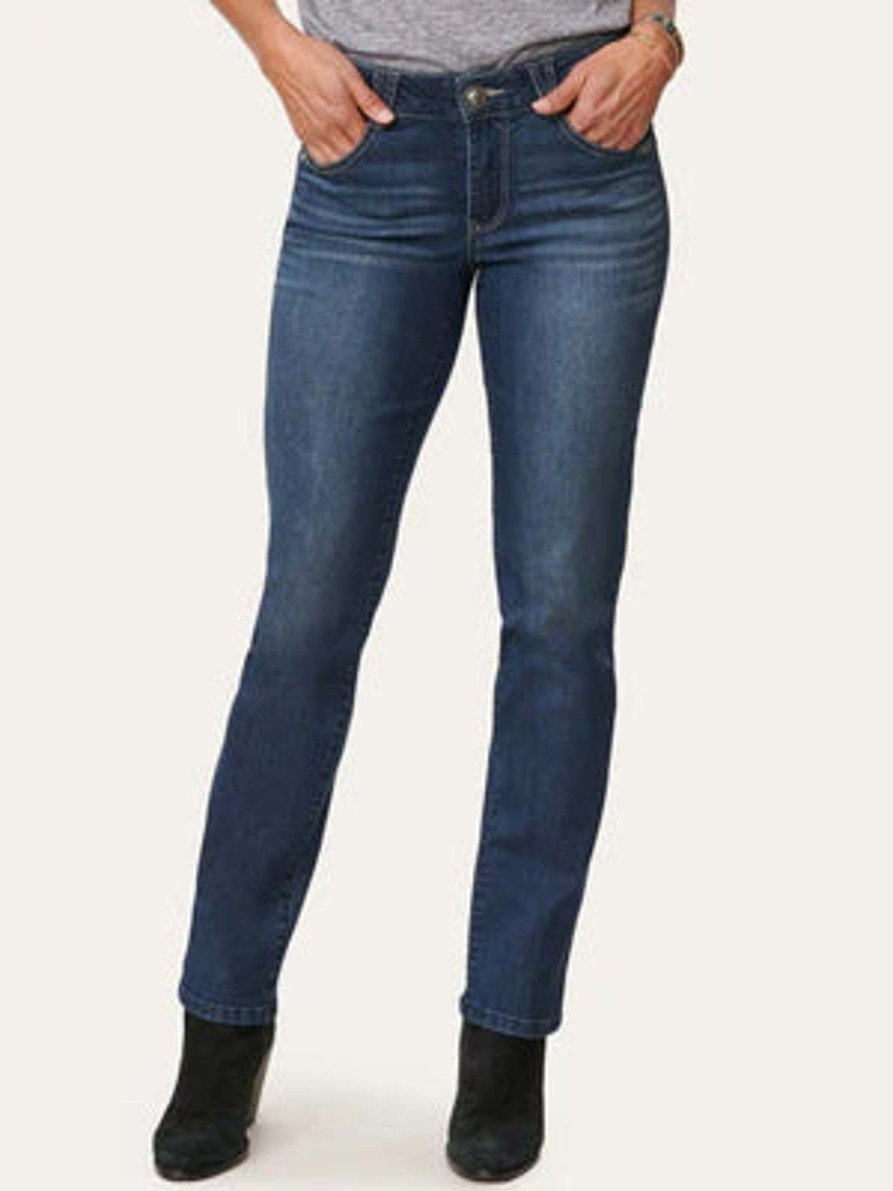 Clothing Sheer-essentials Jeans | Absolution® Indigo Denim Booty Lift Straight Leg Jeans