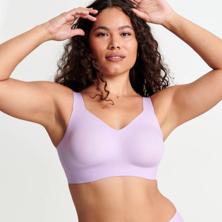 Lingerie & Intimates Sheer-essentials Plus Size | Evelyn & Bobbie Beyond Bra - Lavender - Size 3 X