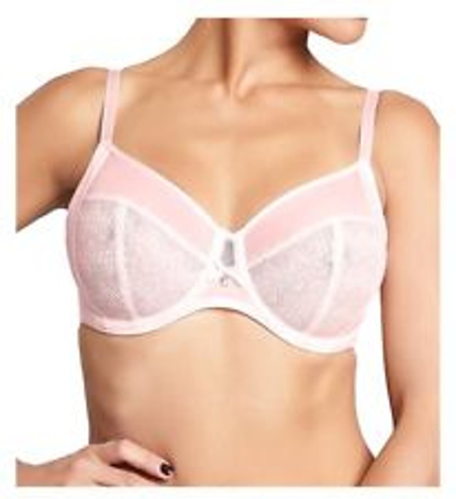 Lingerie & Intimates Sheer-essentials Plus Size | Revele Moi 4 Section Bra - Pink