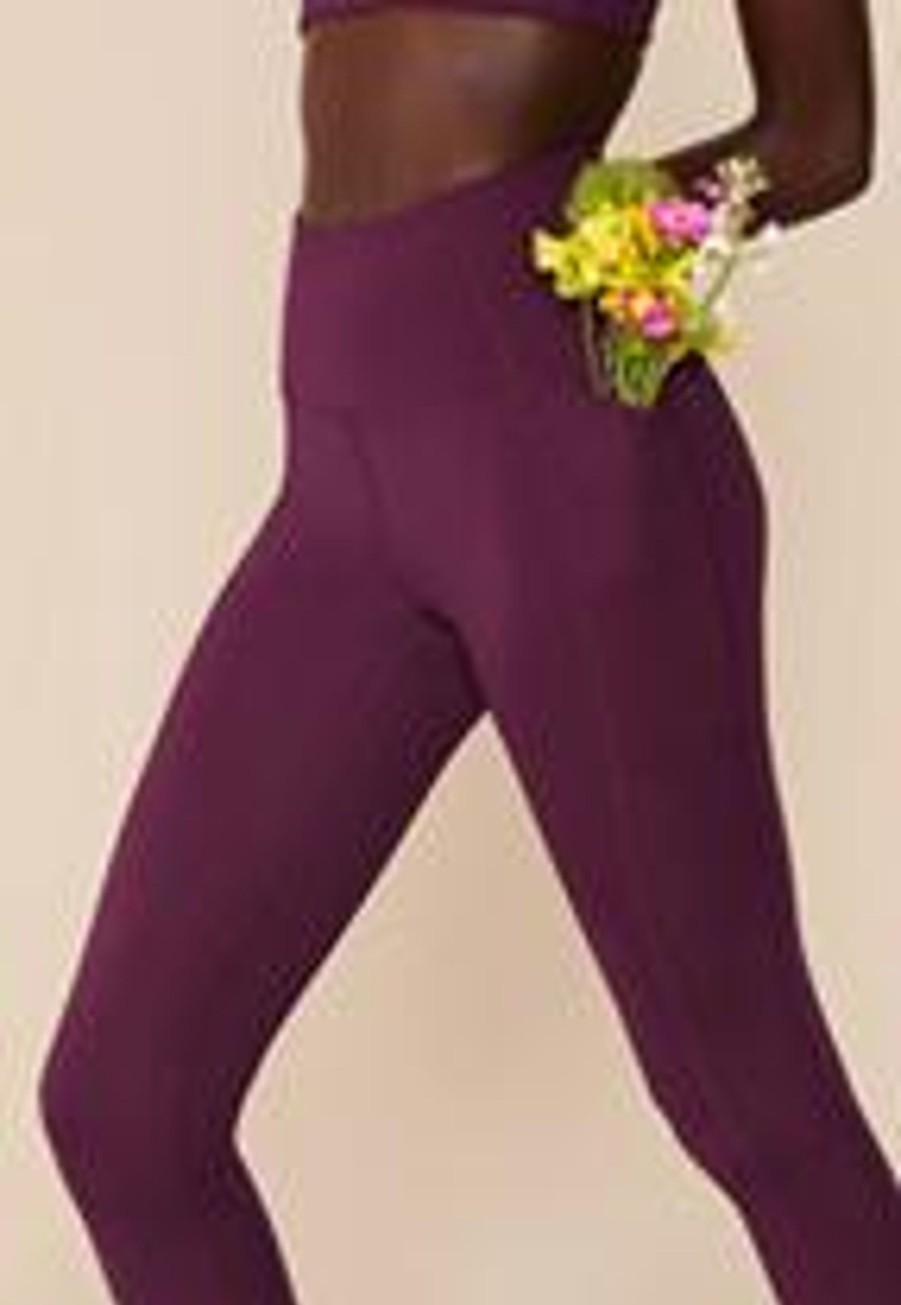 Clothing Sheer-essentials Plus Size | Girlfriend Collective High-Rise Pocket 28.5" Legging - Plum - Size 3 X