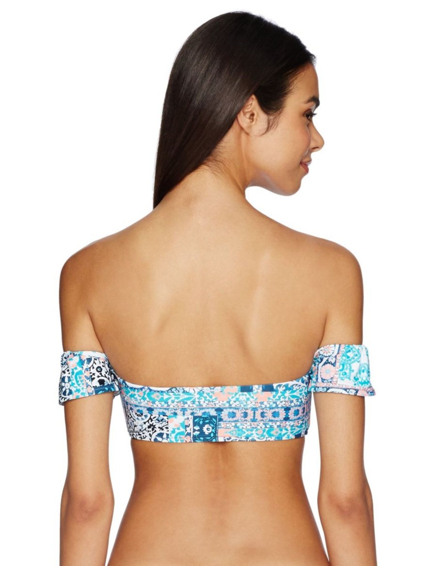 Swimwear Sheer-essentials Bandeau | Seafolly Silk Market Lace-Up Bandeau