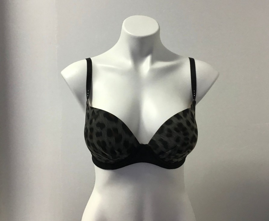 Lingerie & Intimates Sheer-essentials Plunge | Omb Pushup Plunge - Leopard Print