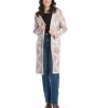 Clothing Sheer-essentials Coats | Diamond Knit Long Hooded Coat