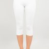 Clothing Sheer-essentials Capris | Blue Sky Riley Bamboo Capri - White