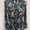 Clothing Sheer-essentials Plus Size | Floral Print Long Sleeve Blouse