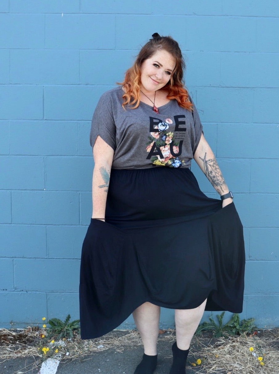 Clothing Sheer-essentials Plus Size | Boho Skirt