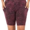 Clothing Sheer-essentials Shorts | Mineral Wash Wide Waistband Pocket Leggings